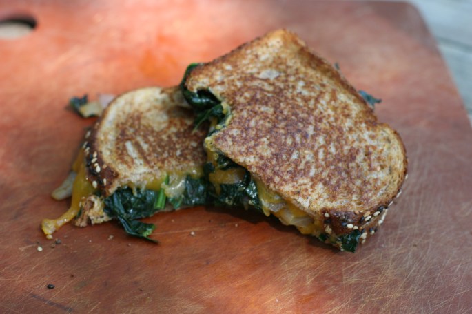 grilled cheese and kale