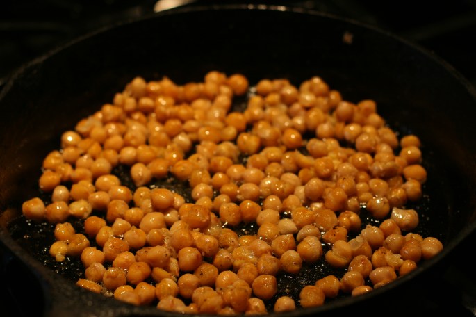 saute chickpeas