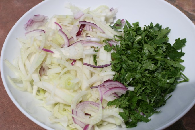 Slice Onions and Parsley