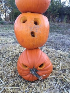 pumpkin totem pole